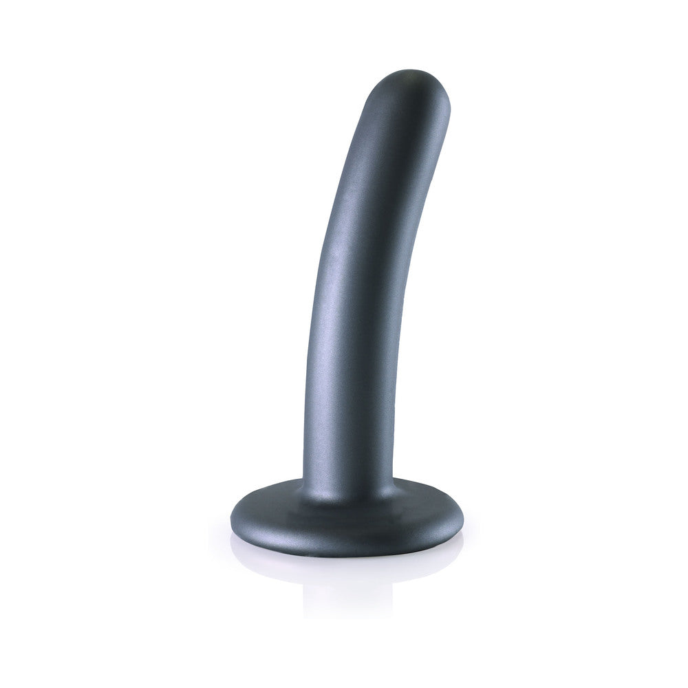 Shots Ouch! Smooth Silicone 5 In. G-Spot Dildo Gunmetal