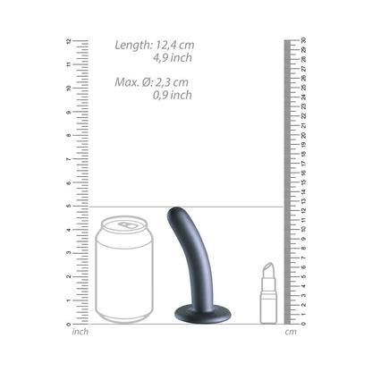 Shots Ouch! Smooth Silicone 5 In. G-Spot Dildo Gunmetal