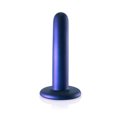 Shots Ouch! Smooth Silicone 5 In. G-Spot Dildo Metallic Blue