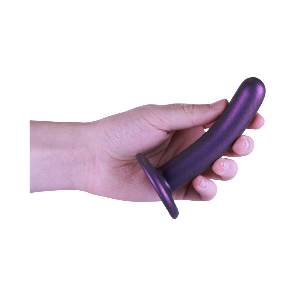 Shots Ouch! Smooth Silicone 5 In. G-Spot Dildo Metallic Purple