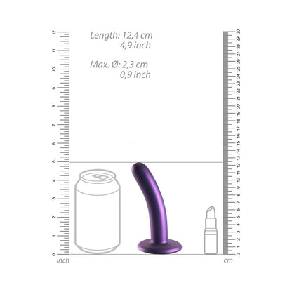 Shots Ouch! Smooth Silicone 5 In. G-Spot Dildo Metallic Purple