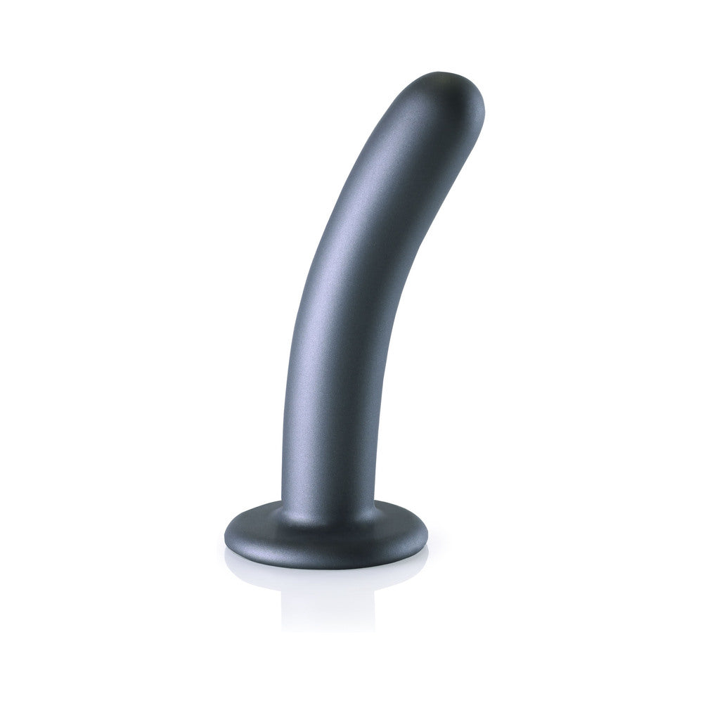 Shots Ouch! Smooth Silicone 6 In. G-Spot Dildo Gunmetal