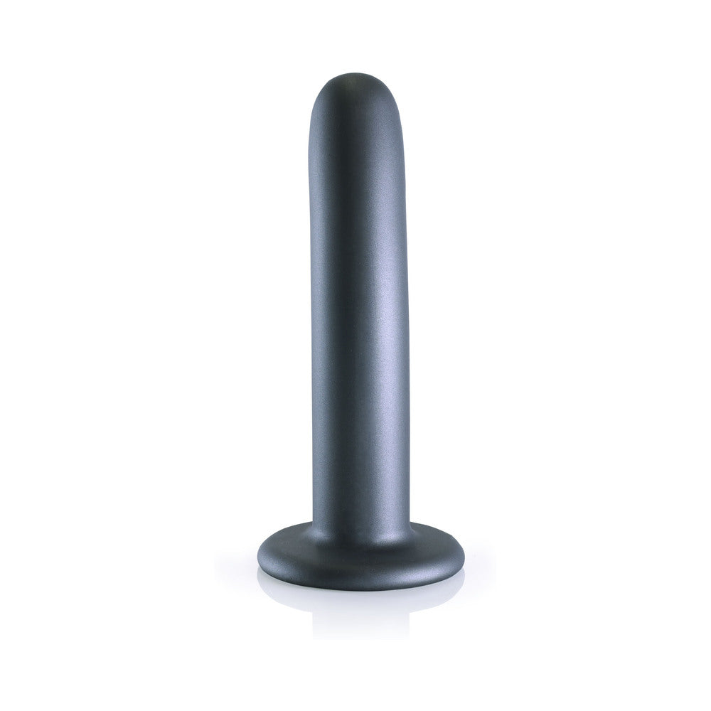 Shots Ouch! Smooth Silicone 6 In. G-Spot Dildo Gunmetal