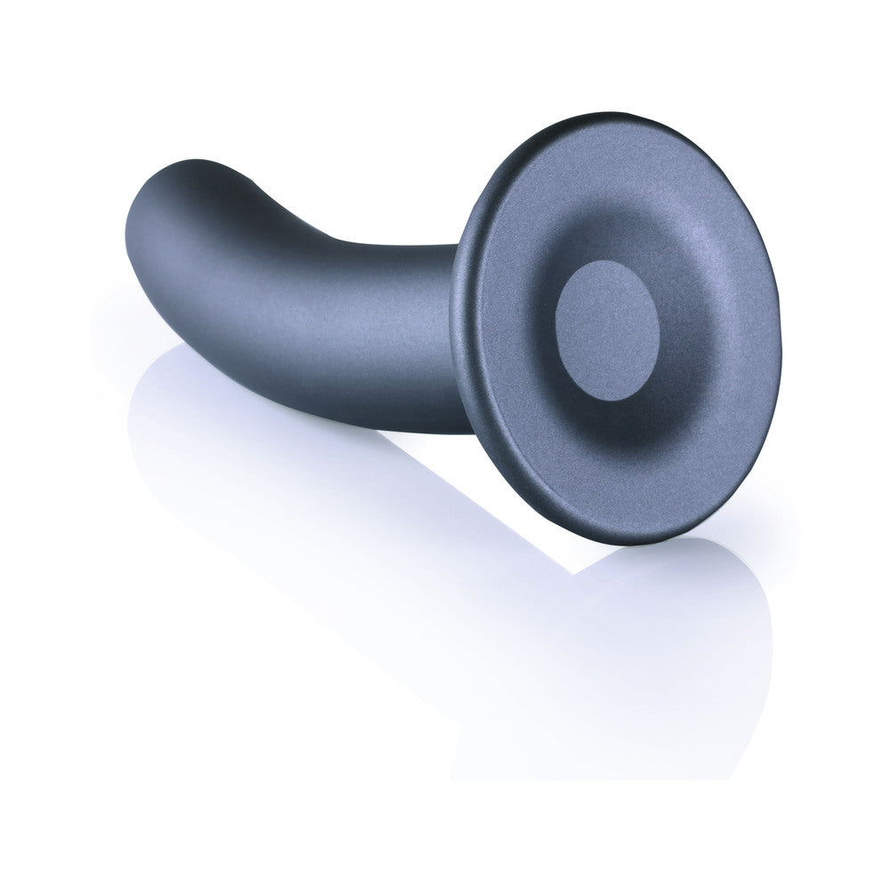 Shots Ouch! Smooth Silicone 6 In. G-Spot Dildo Gunmetal