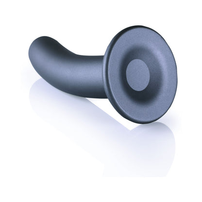 Shots Ouch! Smooth Silicone 6 In. G-Spot Dildo Gunmetal