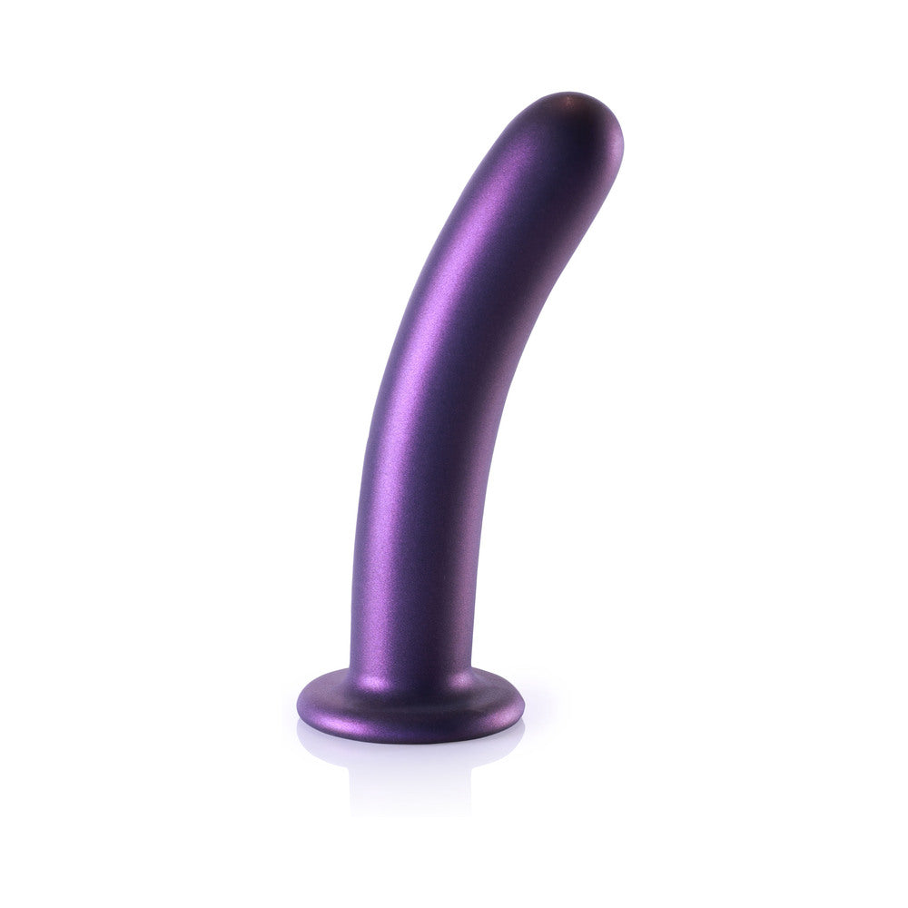 Shots Ouch! Smooth Silicone 7 In. G-Spot Dildo Metallic Purple