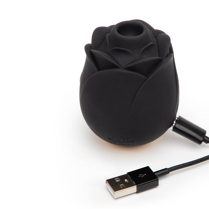Fifty Shades of Grey Hearts &amp; Flowers Rose Vibrator - Black