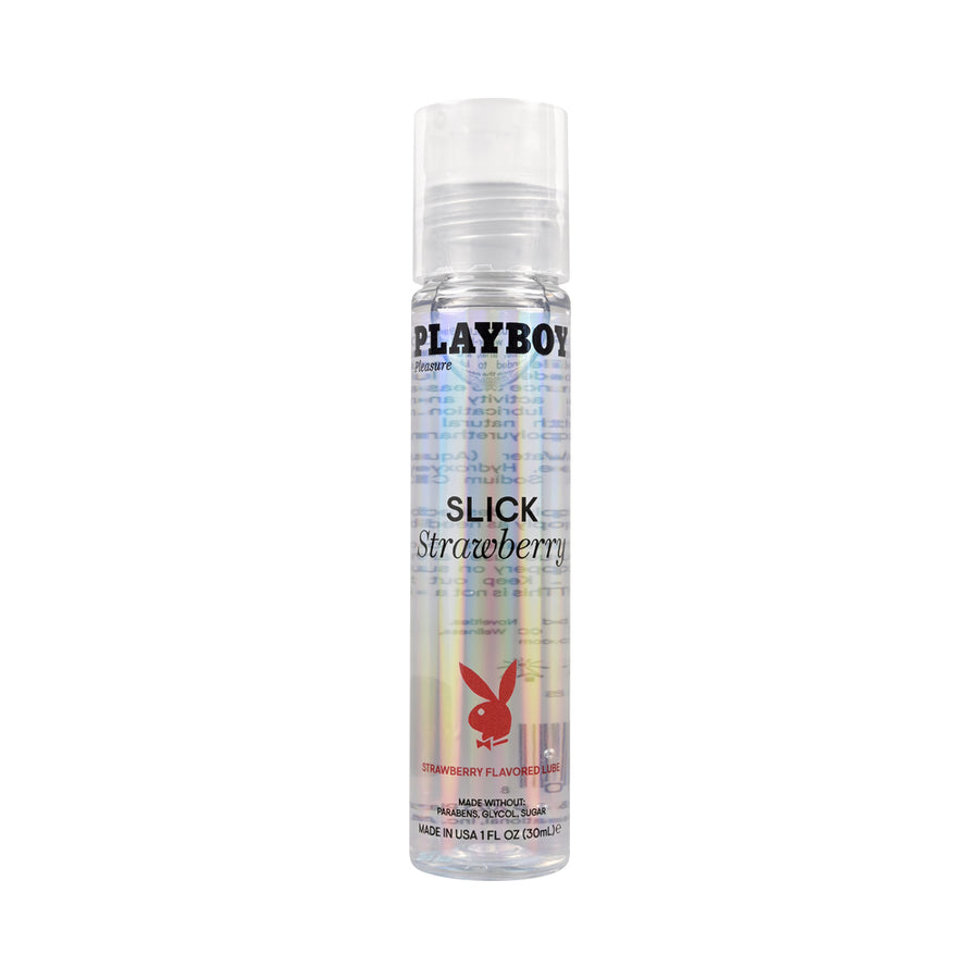 Playboy Slick Flavored Water-based Lubricant Strawberry 1 Oz.