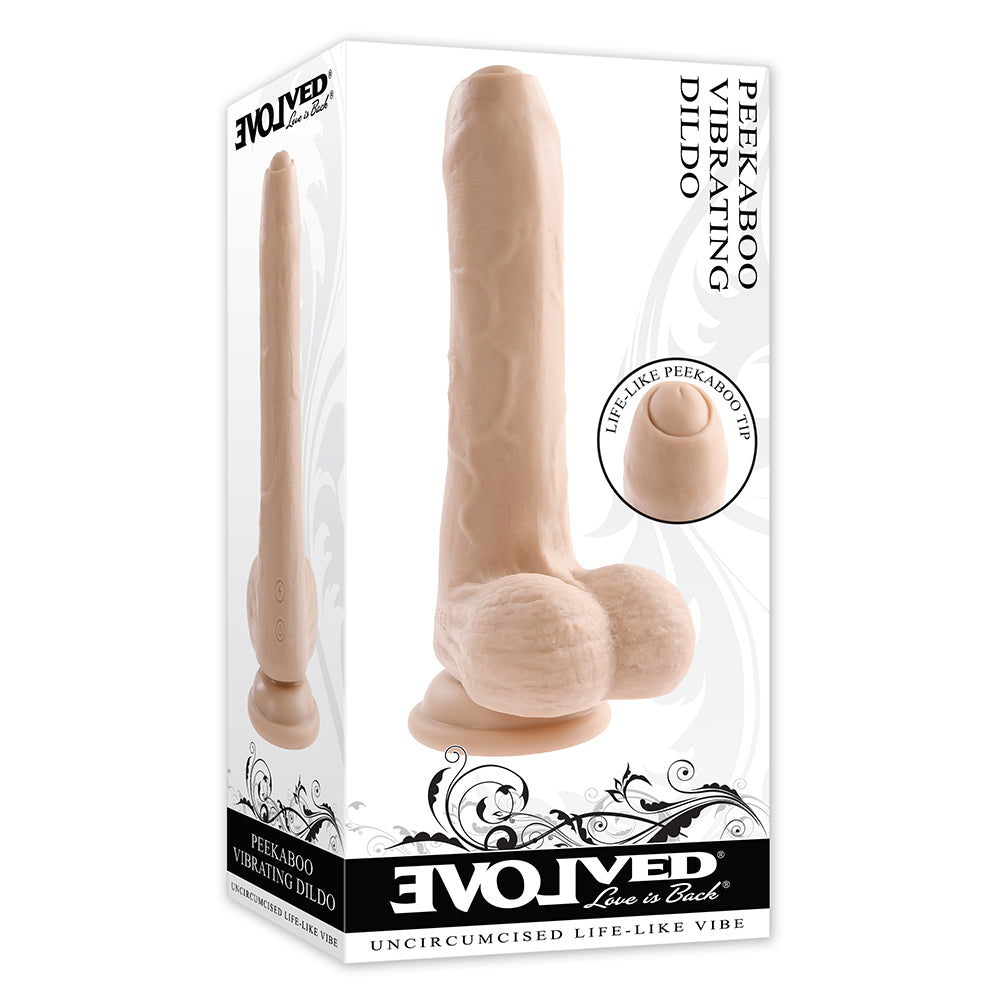 EVOLVED PEEK A BOO VIBRATING DILDO LIGHT