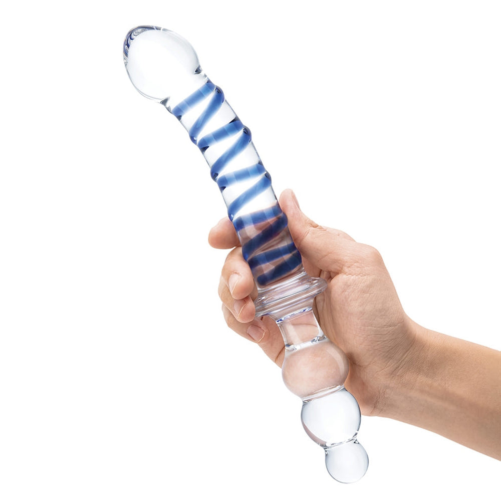 Glas Twister 10 In. Dual-ended Glass Dildo