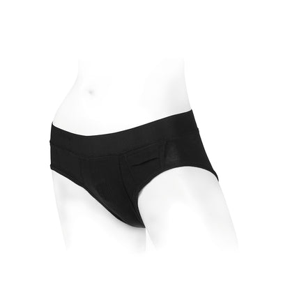 Spareparts Tomboi Rayon Briefs Harness Black Size Xl