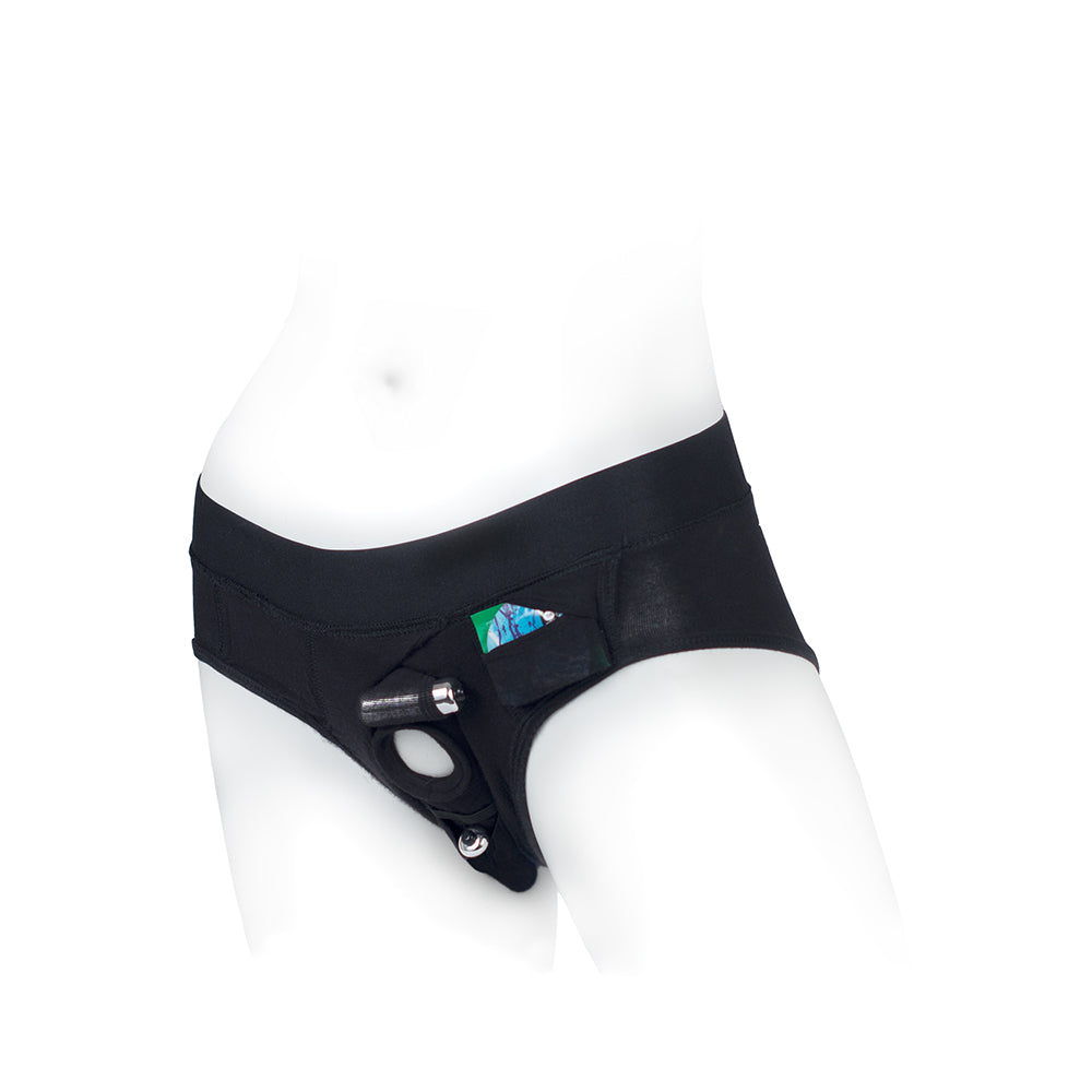 Spareparts Tomboi Rayon Briefs Harness Black Size Xl