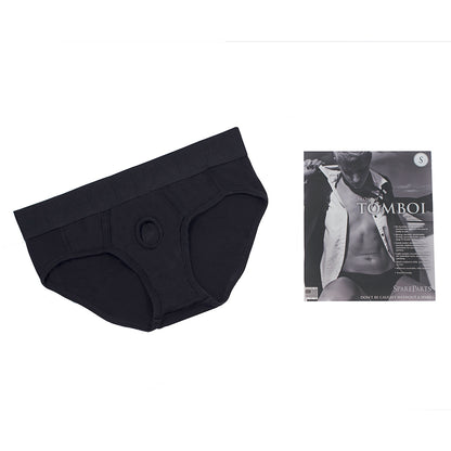 Spareparts Tomboi Rayon Briefs Harness Black Size 4Xl
