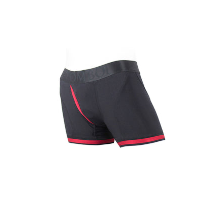 Spareparts Tomboii Nylon Boxer Briefs Harness Black/Red Size 5Xl