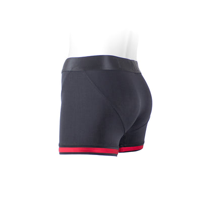 Spareparts Tomboii Nylon Boxer Briefs Harness Black/Red Size 5Xl