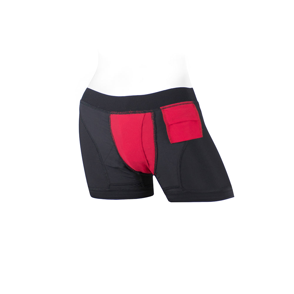 Spareparts Tomboii Nylon Boxer Briefs Harness Black/Red Size 5Xl