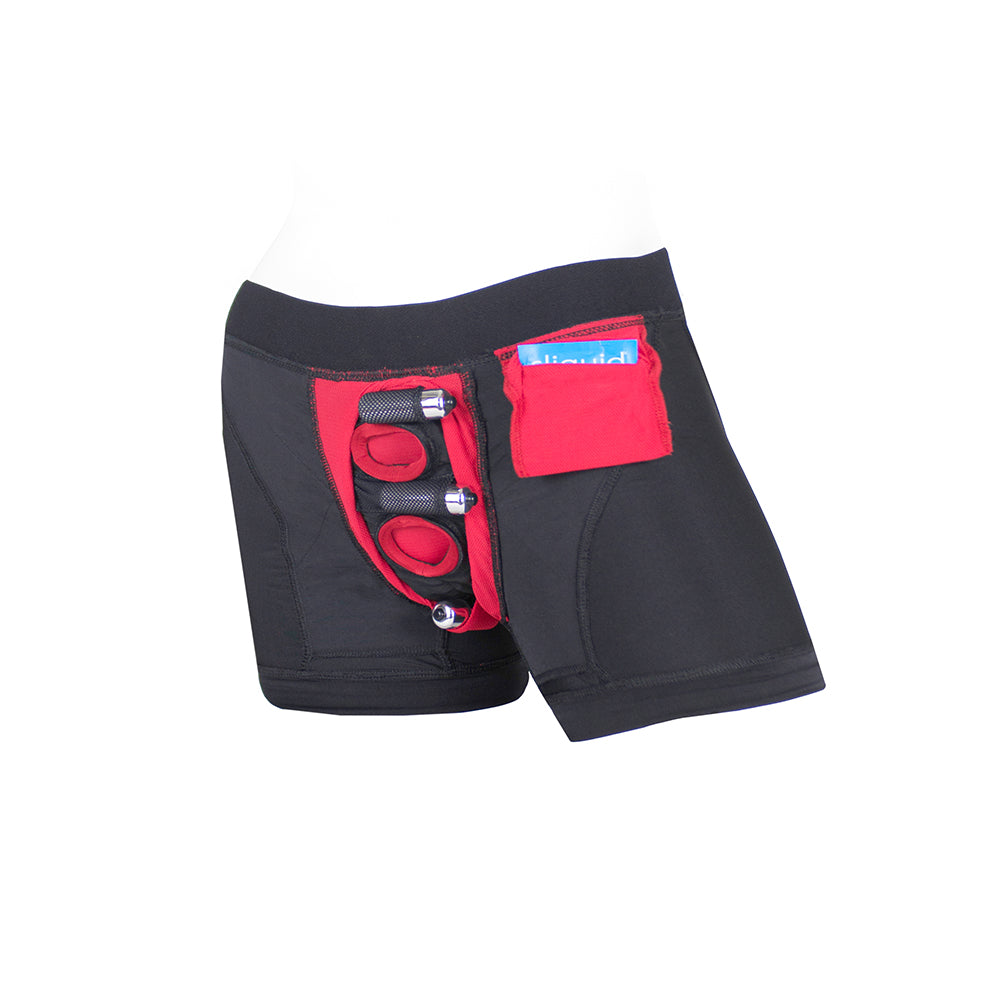 Spareparts Tomboii Nylon Boxer Briefs Harness Black/Red Size 5Xl