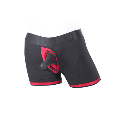 Spareparts Tomboii Nylon Boxer Briefs Harness Black/Red Size 5Xl