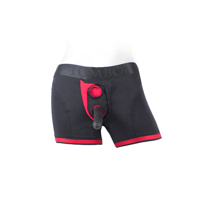Spareparts Tomboii Nylon Boxer Briefs Harness Black/Red Size 5Xl