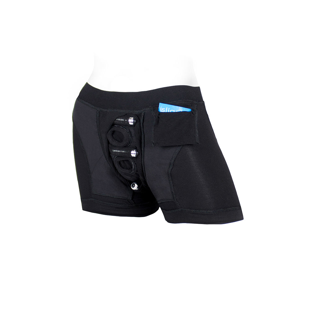 Spareparts Tomboii Rayon Boxer Briefs Harness Black Size 4Xl