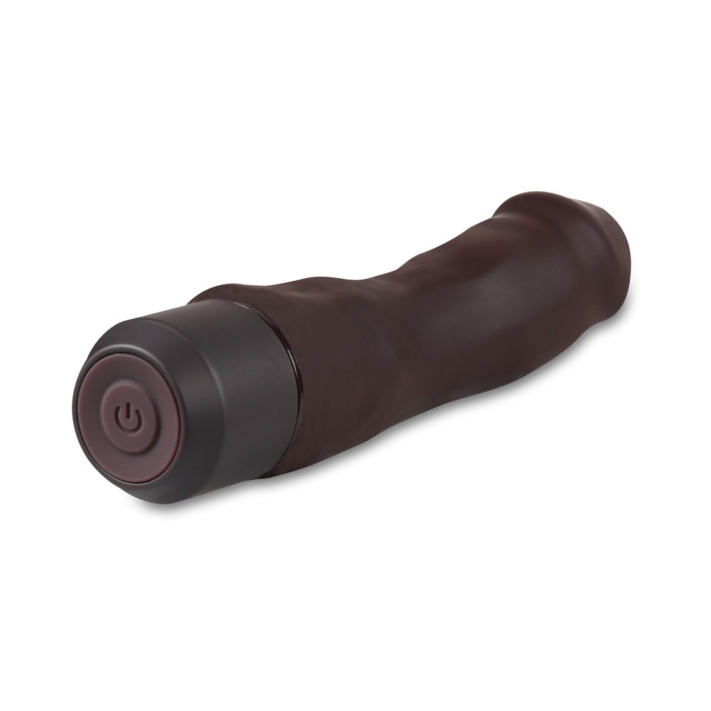 DR. SKIN SILICONE DR. STEVE 7 IN VIBRATING DILDO BROWN