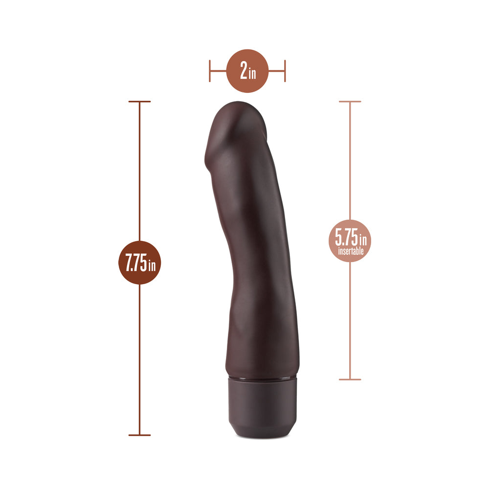 DR. SKIN SILICONE DR. STEVE 7 IN VIBRATING DILDO BROWN