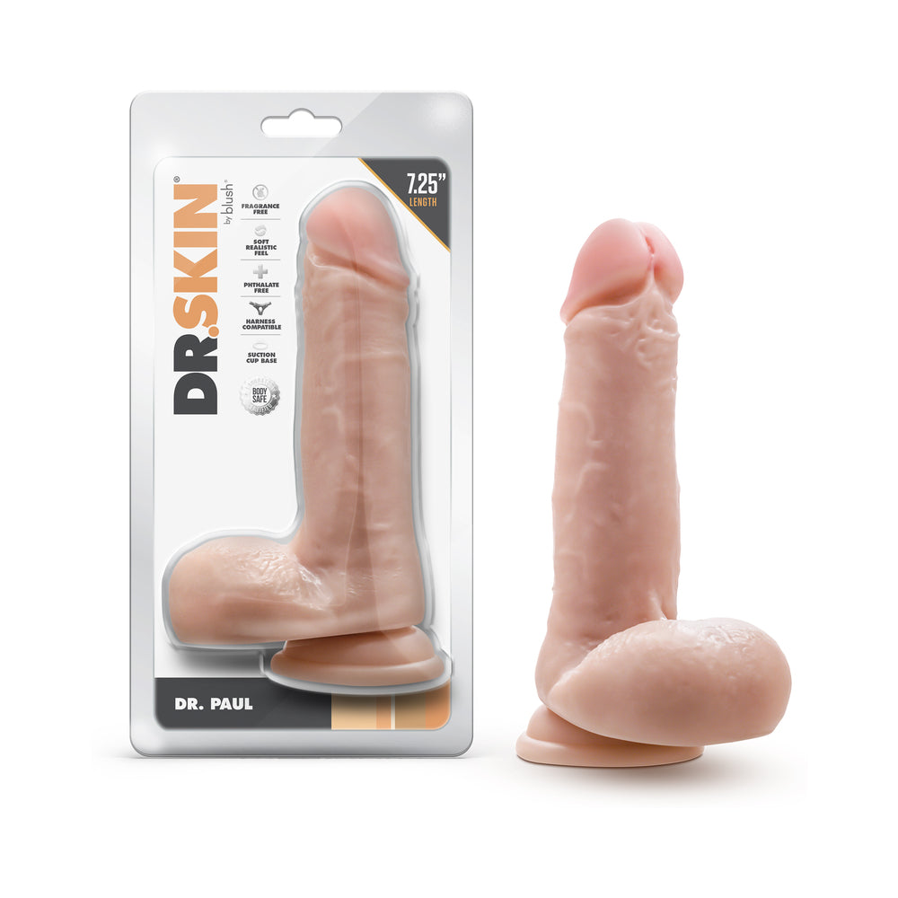 Dr Skin Dr Paul 7.25 Dildo Balls Beige