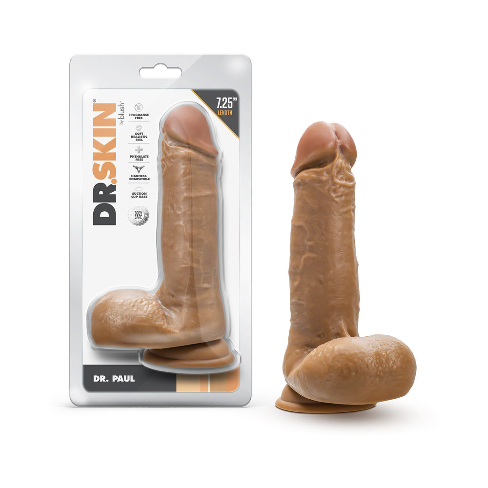 Dr Skin Dr Paul 7.25 Dildo Balls Tan