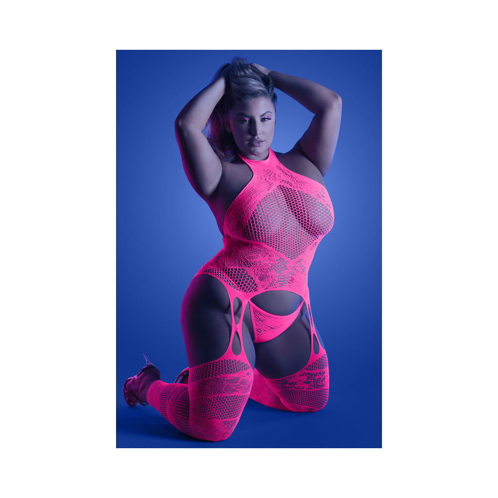 Captivating Halter Bodystocking &amp; G-String Queen Size