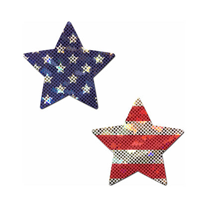 Rockstar Stars &amp; Stripes Red, White, Blue Pasties O/S