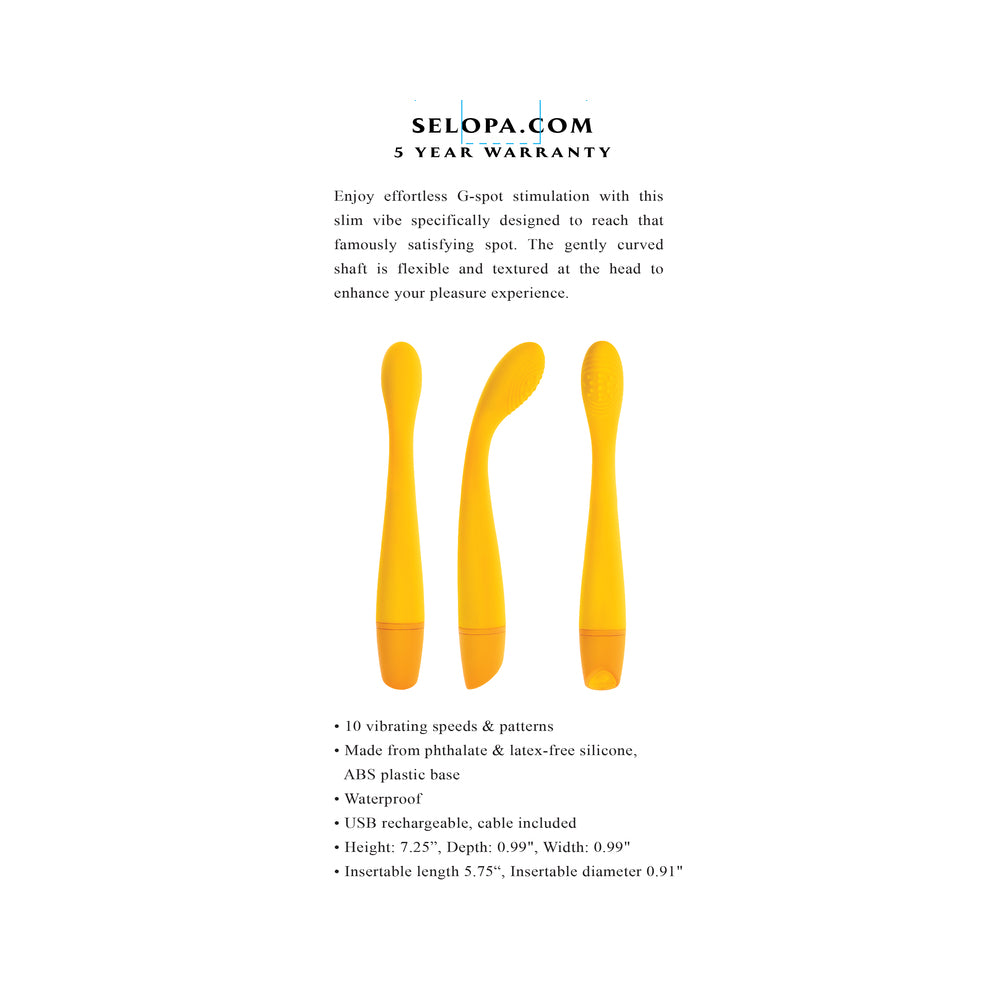 Selopa Lemon Squeeze Rechargeable Vibe Silicone Yellow