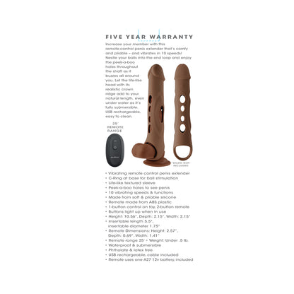 Zero Tolerance Big Boy Extender Rechargeable Extension With Remote Silicone Dark