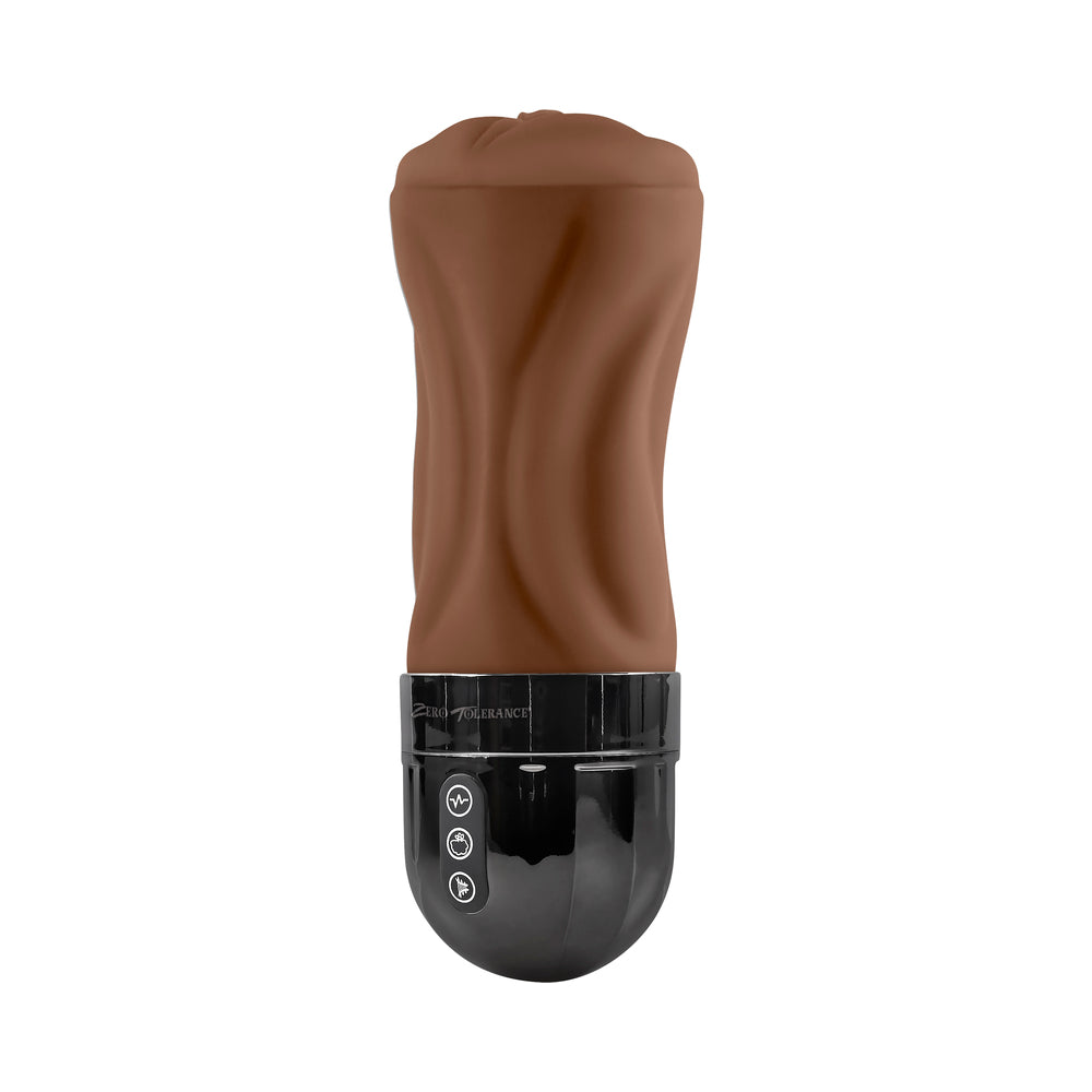 Zero Tolerance Tight Lipped Rechargeable Stroker With Suction Dark
