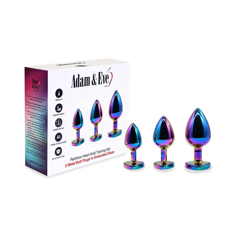 Adam &amp; Eve Rainbow Heart Anal Training Set