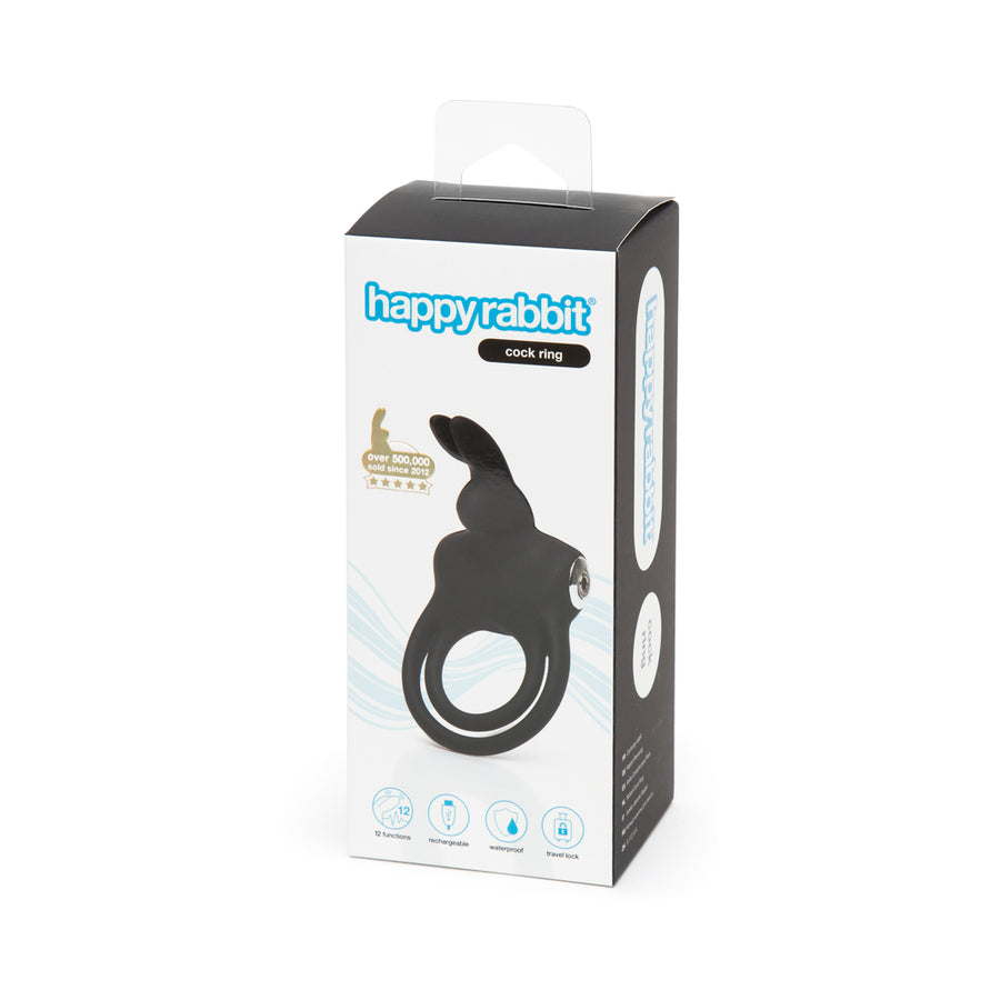 Happy Rabbit Cock Ring Rechargeable Black