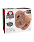PDX Plus Double Pounder Vibrating Squeeze Stroker - Brown