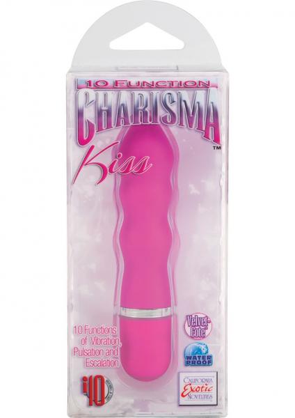 10 Function Charisma Kiss Vibrator Waterproof Pink 3.25 Inch-blank-Sexual Toys®