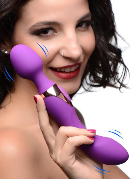 10x Dual Duchess 2-in-1 Silicone Massager - Purple-Wand Essentials-Sexual Toys®
