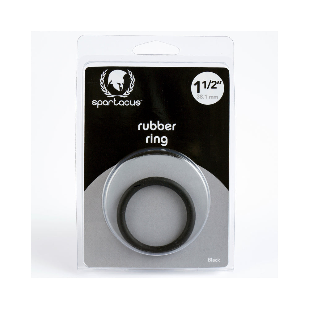 Spartacus Rubber Cock Ring 1.5in. (black)-blank-Sexual Toys®