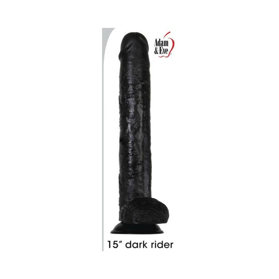 A&amp;e Dark Rider 15 In. Dildo Black-Adam &amp; Eve-Sexual Toys®