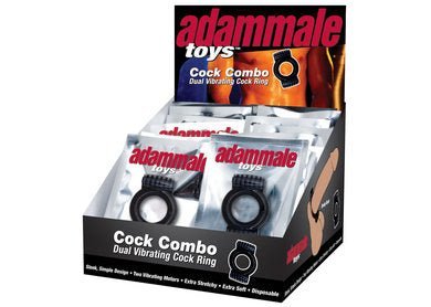 Adammale Toys Cock Combo Vibrating Ring Black-Adam Male Toys-Sexual Toys®