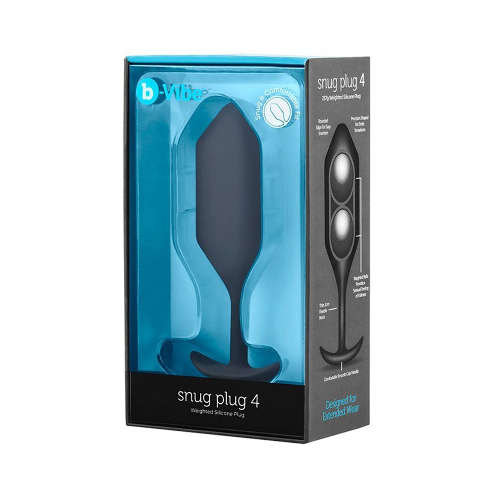 B-Vibe Snug Plug 4 Black 9oz Weight-B-Vibe-Sexual Toys®