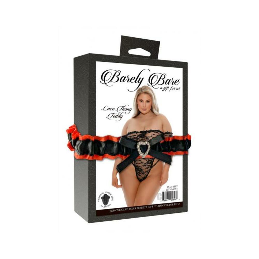 Barely Bare Lace Thong Teddy Plus Size Black-blank-Sexual Toys®