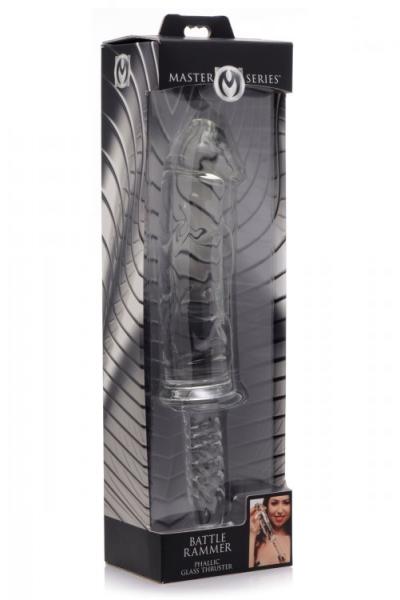 Battle Rammer Phallic Glass Thruster Dildo Clear-Master Series-Sexual Toys®
