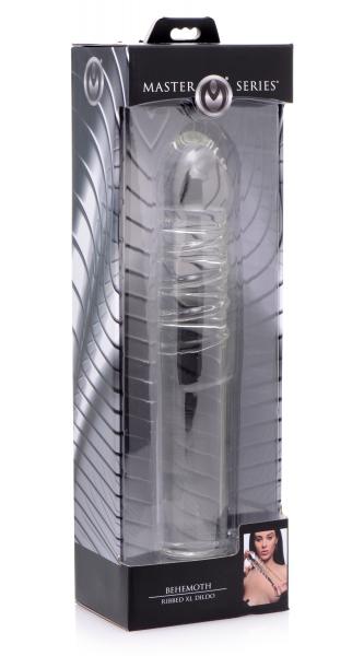 Behemoth Ribbed XL Glass Dildo Clear-Master Series-Sexual Toys®