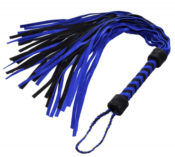 Black And Blue Suede Flogger Bulk-Strict Leather-Sexual Toys®