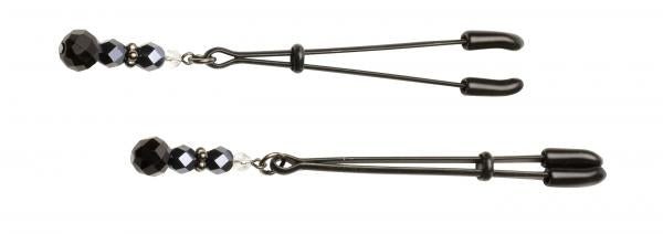 Black Beaded Nipple Clamps With Tweezer Tip Black-blank-Sexual Toys®