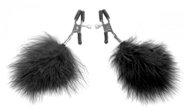 Black Feather Nipple Clamps-Frisky-Sexual Toys®