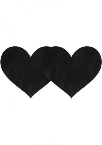 Black Satin Heart Shaped Pasties 2 Pack-Peekaboo-Sexual Toys®