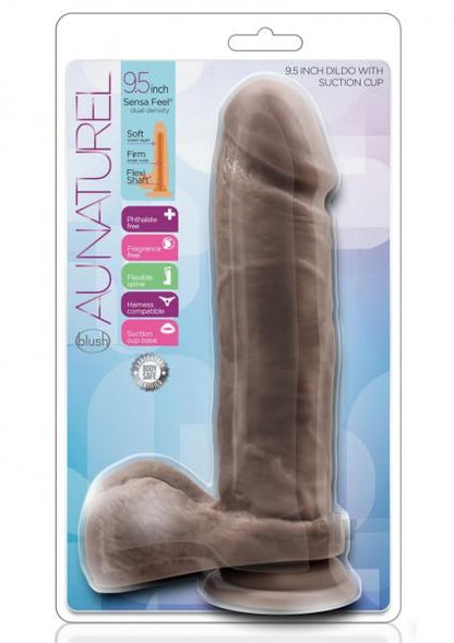 Au Naturel 9.5 Inches Dildo with Suction Cup Brown-Blush-Sexual Toys®